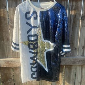 Dallas Cowboys sequin jersey dress